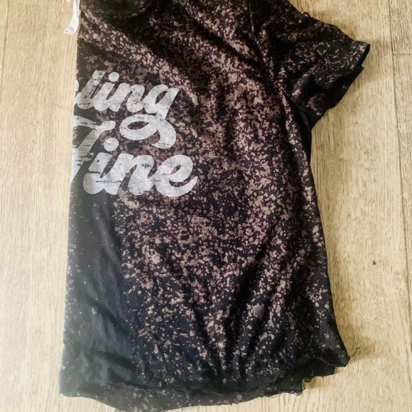 ‘Feeling Fine’ raw hem bleached crop top - Picture 3 of 3